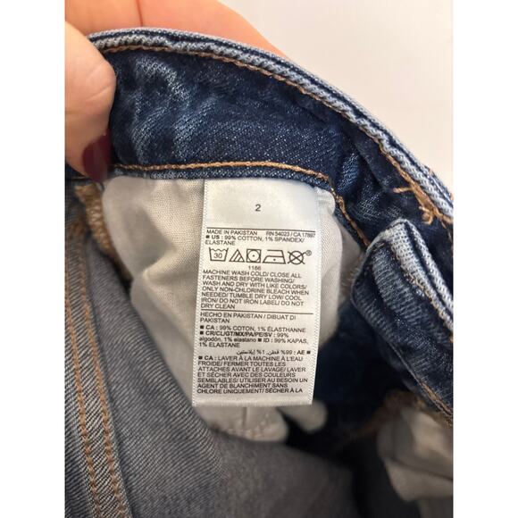 Old Navy O.G. Straight Jeans Womens 2 Margarita Blue High Rise Curvy Fit - Picture 4 of 5